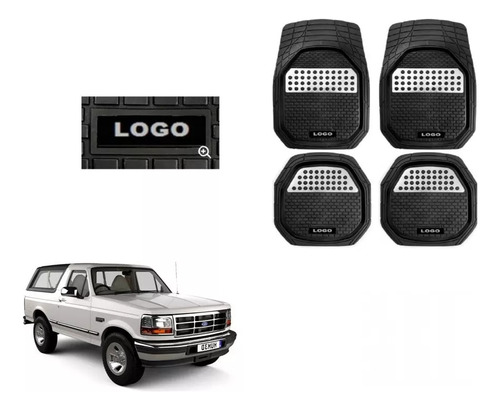 Tapetes 4pz Bandeja 3d Logo Ford Bronco 1982 - 1993 1994