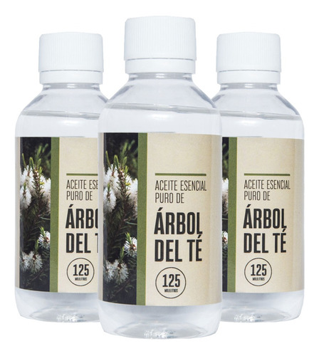 Kit De 3 Frascos De Aceite Esencial De Árbol De Te - 125 Ml