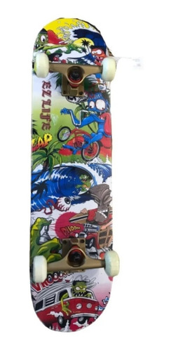 Skate Ez Life Completo Doble Cola Profesional Ez Life Anime