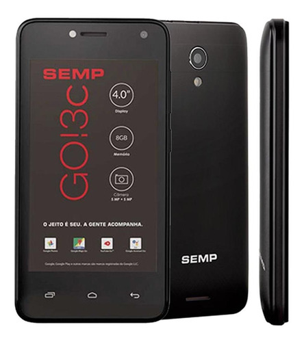 Smartphone Semp Go 3c 4018 Tela 4` Dual Quad Core - Preto