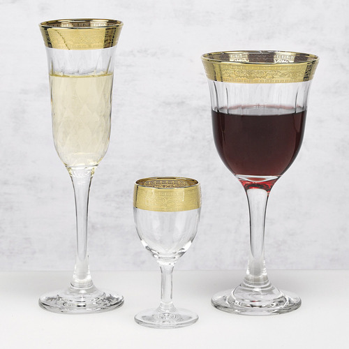 Lorren Home Trends Melania Collection - Juego De 6 Vinos Tin
