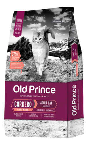 Alimento Old Prince Gato Castrado Cordero 7,5kg Con Regalo
