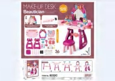 Mesa Maquillaje Con Accesorios Make-up Desk De 36pcs