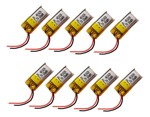 10 Baterias 40120 Beston Litio 3.7v Polímero Li-ion 60mah 