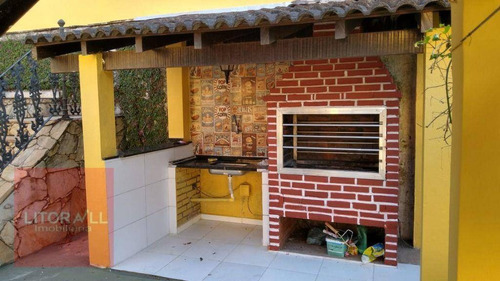 Casa Frente A Praia Com 4 Dormitórios À Venda, 296 M² Por R$ 1.100.000,00 - Estância Balneária De Itanhaém - Itanhaém/sp - Ca1658
