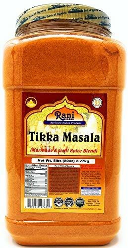 Rani Tikka Masala Mezcla De 7 Especias Indias 5 Libras (5 Li