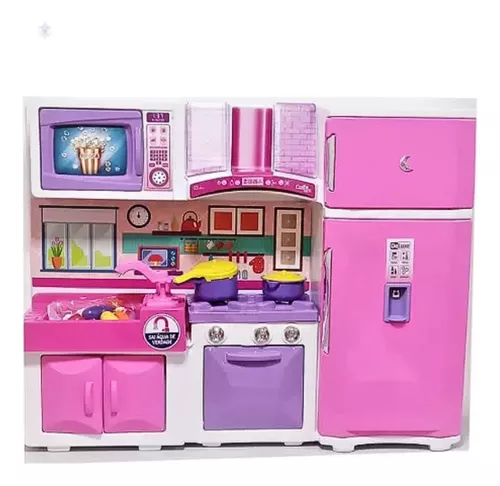 Kit Jogo De Cozinha Infantil Comidinha Microondas Batedeira