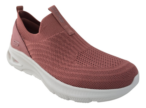 Tenis Mujer Confort Casual Deportivo Descanso Plataforma Memory Foam Bobs Unity Skechers 117440 Rosa