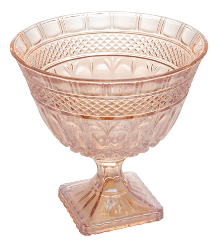 Centro De Mesa Com Pé Brandon Âmbar 25,5cm 7742 Lyor