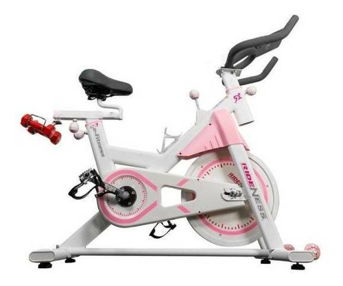 Bicicleta fija Rideness RN1 para spinning color rosa