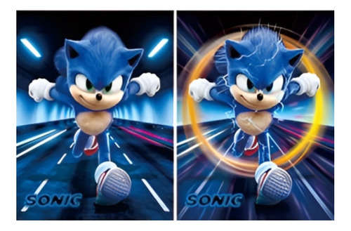 Cuadro 3d Lenticular Decorativo Sonic The Hedgehog 