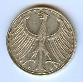 Alemania Federal 2: 5 Deutsche Mark 1959j Vf C904