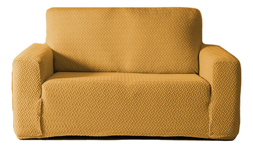 Protector Sala Funda Sillón Loveseat Niza Mango Med Elástica Color Amarillo