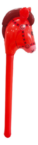 Cabeza De Caballo Inflable Cabeza De Juguete Toy Riding Rojo