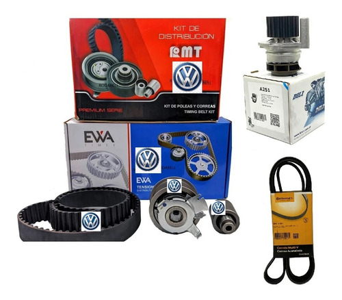 Kit Distribucion Vw Bora 1.9 Tdi + Bomba De Agua + Poly V