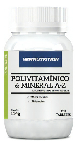 Suplemento em comprimidos NewNutrition  Polivitamínico & Mineral A-Z vitaminas Polivitamínico & Mineral A-Z