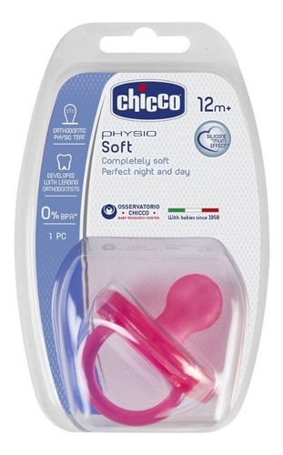 Chupete Physio Soft Silicona 16-36m Rosa Chicco