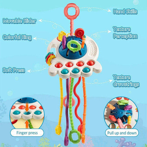 Juguete Montessori Silicone Actividad Cognitiva Sensorial