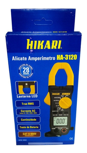 Alicate amperímetro digital Hikari HA-3120 600A