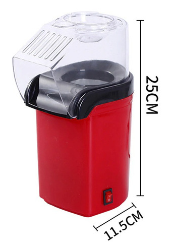 Pipoqueira Elétrica Sem Oleo Com Ar Quente 1200w -