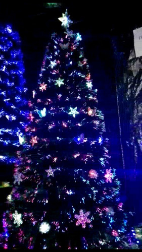 Arbol Navidad 180 Cm Fibra Optica Luz Led Incorporada 