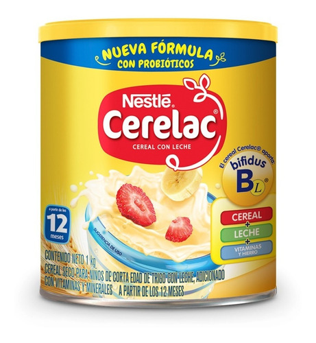 Cereal Infantil Nestle Cerelac® Cereal Con Leche Lata 1 Kg