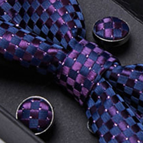 Conjunto De Corbata Pañuelo Gemelos Para Moda De Clásica