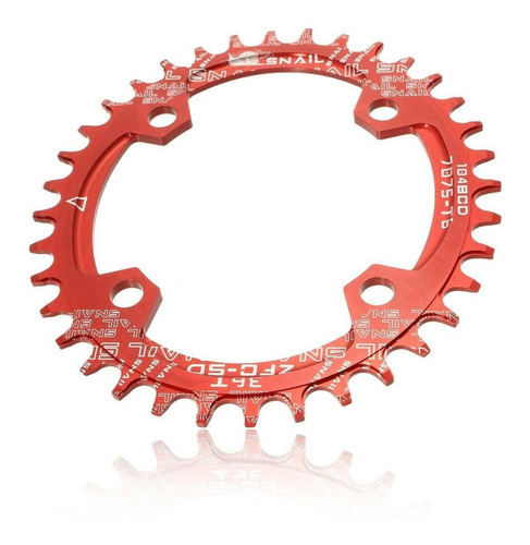 Monoplato Mtb Deckas 104 Y 96 Bcd En 32,34,36,38 Rojo,negro