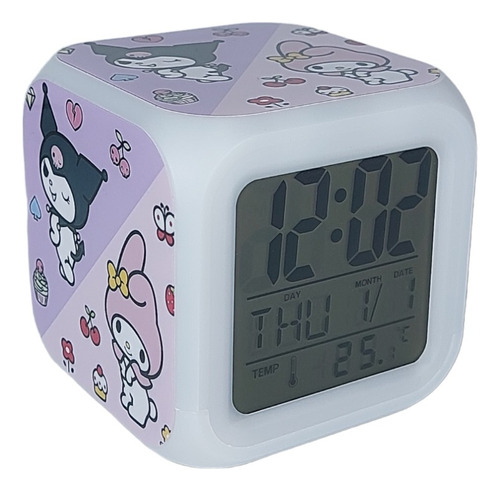 Reloj Despertador Kitty Reloj Digital Kuromi, Melody