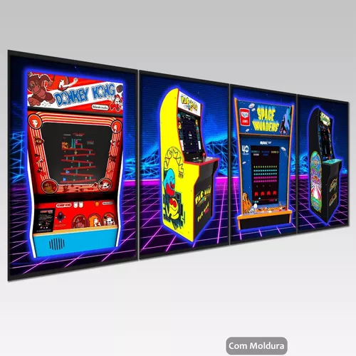 Arcade envelhecido! Quebra-cabeça de colagem de jogos de arcade retrô para  adultos e crianças