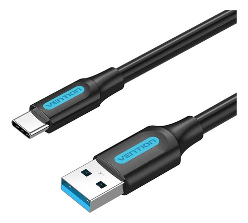 Cabo de dados Vention USB tipo C 5 Gbps Fast Charge 5A 50 cm preto