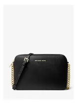 Comprar Bandolera Saffiano Original Negra Y Dorada De Michael Kors