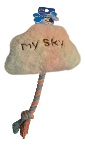 Peluche Mascota Con Chifle Botella Rosa Claro Nube