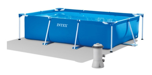 Piscina Rectangular Frame Intex + Bomba 450x220, Acuarela