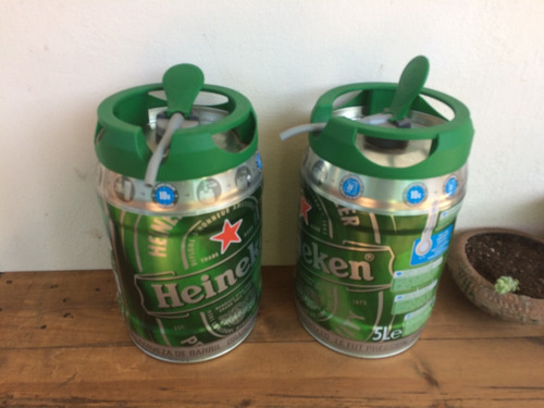 Par De Barriles Heineken 5 Litros Vacios