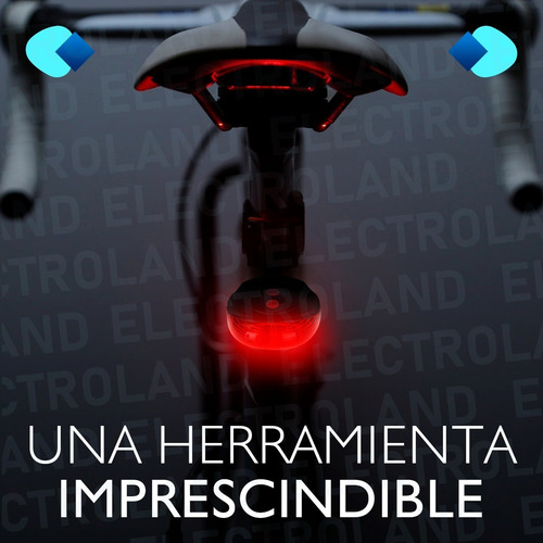 Imagen 8 de 10 de Luz Bicicleta Trasera 5 Leds + 2 Laser Indicador Carril