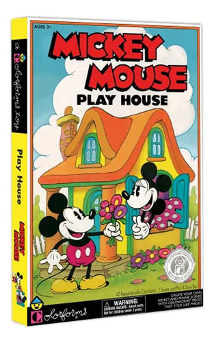 ~? Colorforms Mickey Mouse Play House Retro Play Set: ¡micke