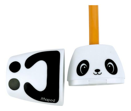 Apontador Com Depósito Escolar Shakky Panda 1 Furo Maped