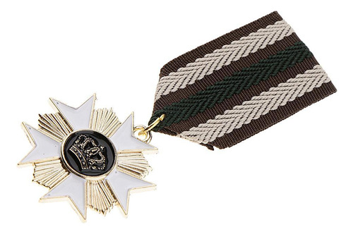 Broche Vintage Unisex Con Forma De Medalla Militar Con Insig