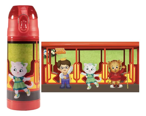Daniel Tiger Botella De Agua Aislada De 13 Oz Con Tapa Con A