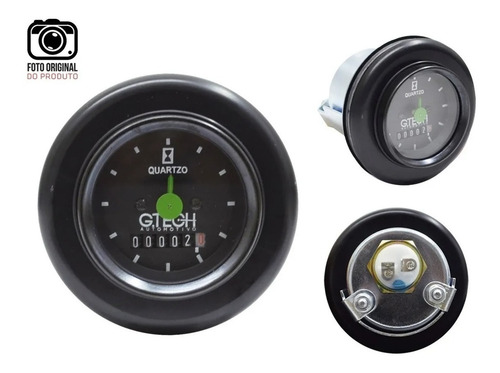 Horimetro Com Ponteiro Iluminacao A Led E Amortecedor 12/24v