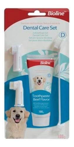 Imagen 1 de 1 de Set Pasta De Diente Más Cepillo Higiene Bucal Para Perros