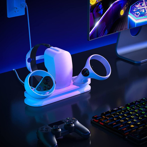 Base De Carga Vr Para Oculus Quest 2/meta Quest 2, Soporte D