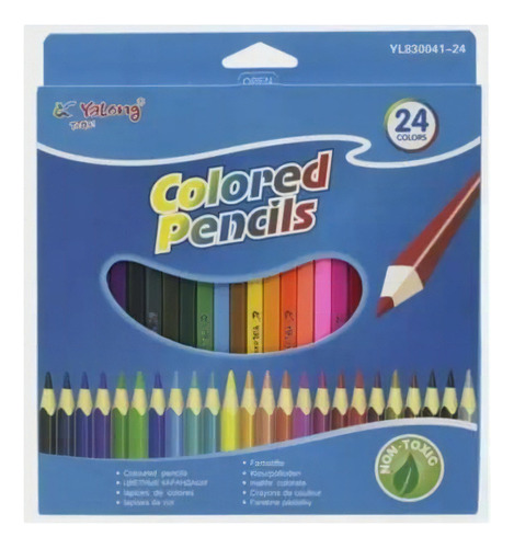 Lápices De Colores Tolipa Yalong Junior Set 24 Madera