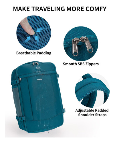 Mochila De Viaje Ecohub De 30 Litros Con Carga Usb Para Port