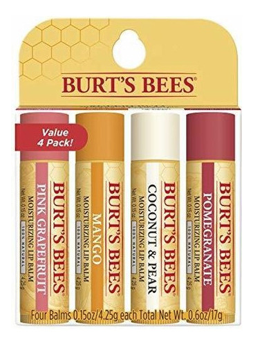 Bálsamo Labial Hidratante 100% Natural De Burt's Bees, Supe