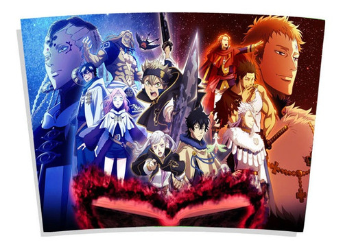 Imagem 2 de 3 de Kit Copo Térmico Anime Black Clover Asta