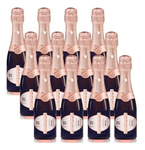 Espumante Baby Chandon Brut Rosé 187ml Kit Com 12 Un