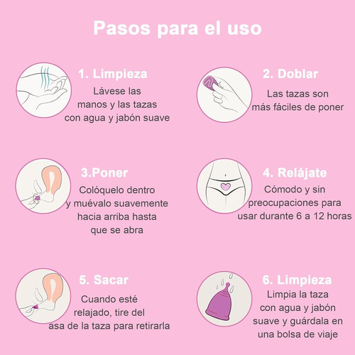 Copa Menstrual De Silicona 2 Pzs L Plus S+ Caja De Silicona