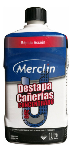 Destapa Cañerías Concentrado Merclin 1 Litro G P